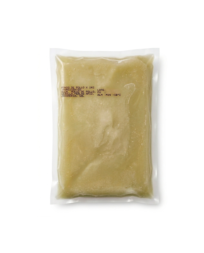 FONDO DE POLLO CONGELADO FUNDA 1 KG