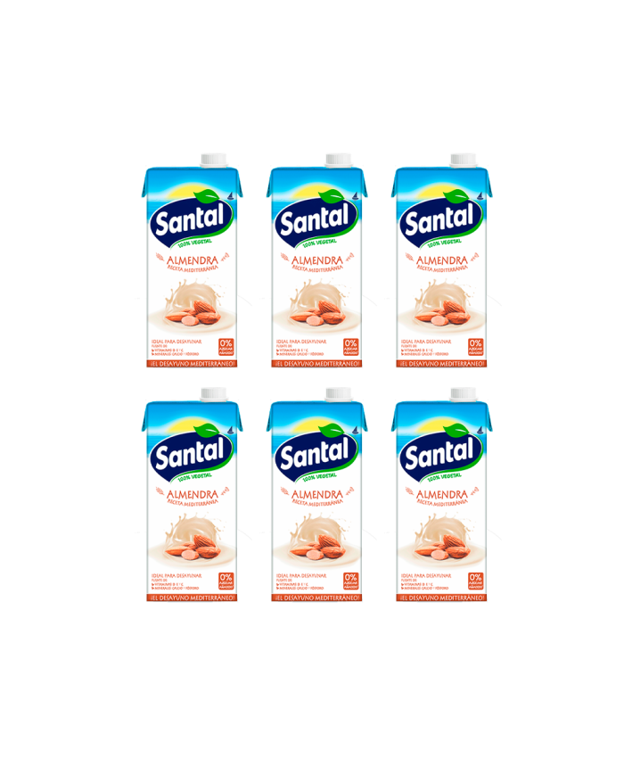BEBIDA DE ALMENDRA SANTAL UHT CAJA ( 6 X 1 LT)