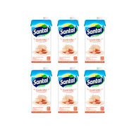 BEBIDA DE ALMENDRA SANTAL UHT CAJA ( 6 X 1 LT)