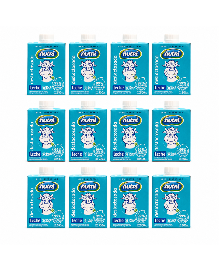 NUTRI LECHE DESLACTOSADA CAJA (12 X 500 ML)
