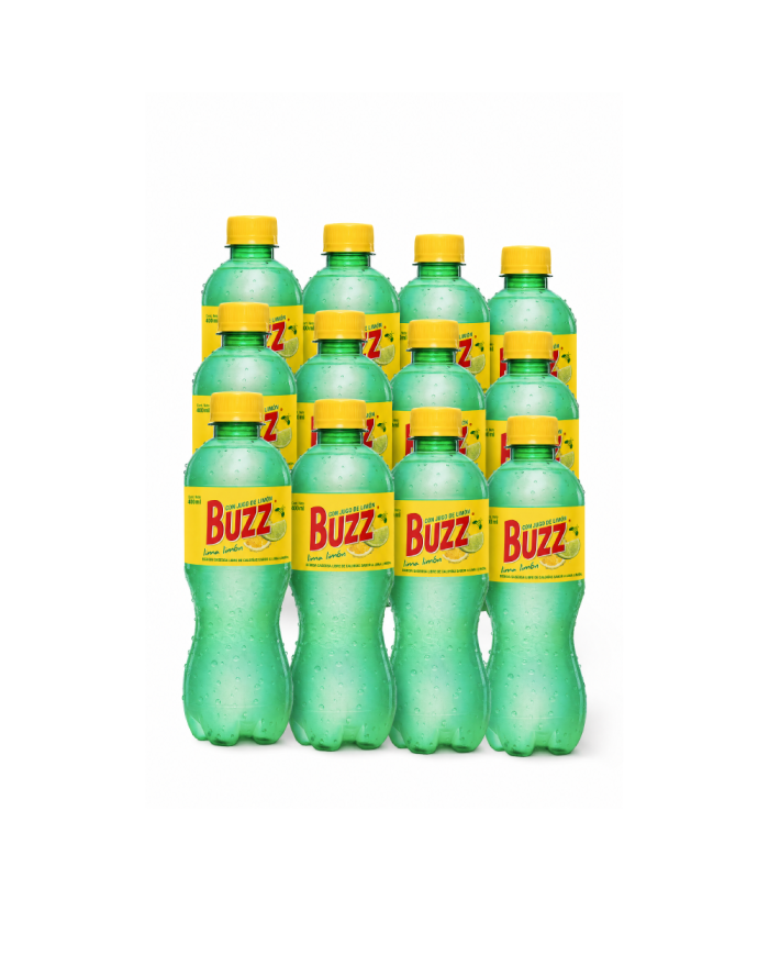 BEBIDA GASEOSA LIMA LIMÓN BUZZ CAJA (12 X 400 ML)